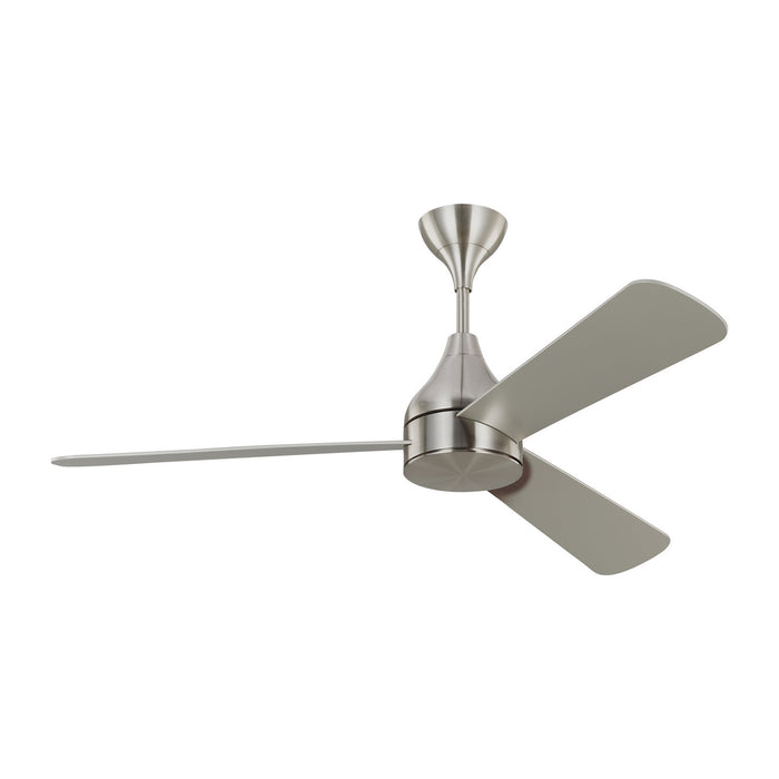 Visual Comfort Fan 3STMSM52BSD 52" Ceiling Fan, Brushed Steel