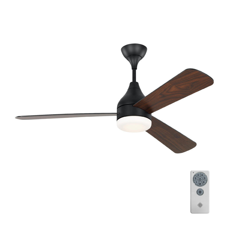 Visual Comfort Fan 3STMSM52MBKD 52" Ceiling Fan, Midnight Black