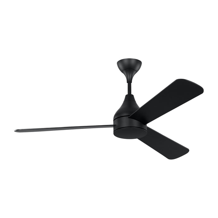 Visual Comfort Fan 3STMSM52MBKD 52" Ceiling Fan, Midnight Black