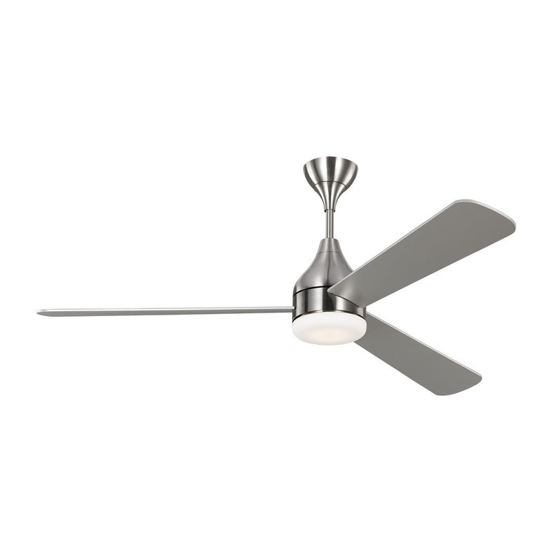 Visual Comfort Fan 3STMSM60BSD 60" Ceiling Fan, Brushed Steel
