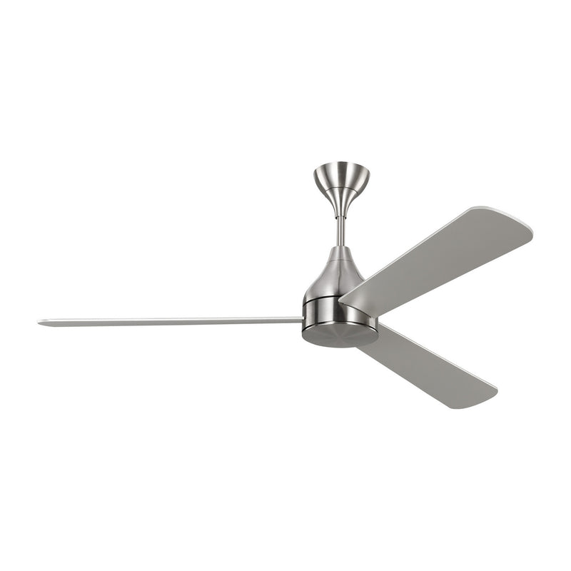 Visual Comfort Fan 3STMSM60BSD 60" Ceiling Fan, Brushed Steel