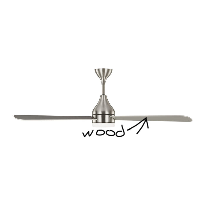 Visual Comfort Fan 3STMSM60BSD 60" Ceiling Fan, Brushed Steel