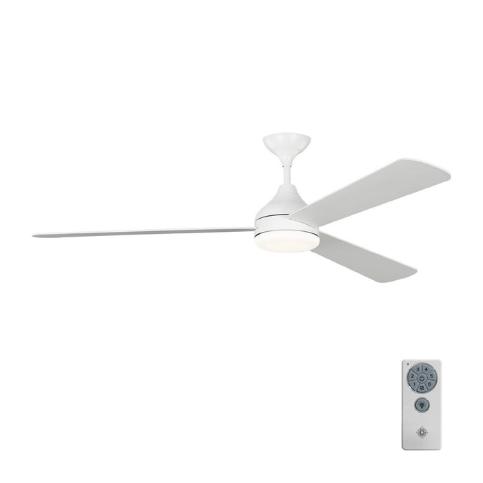 Visual Comfort Fan 3STMSM60RZWD 60" Ceiling Fan, Matte White