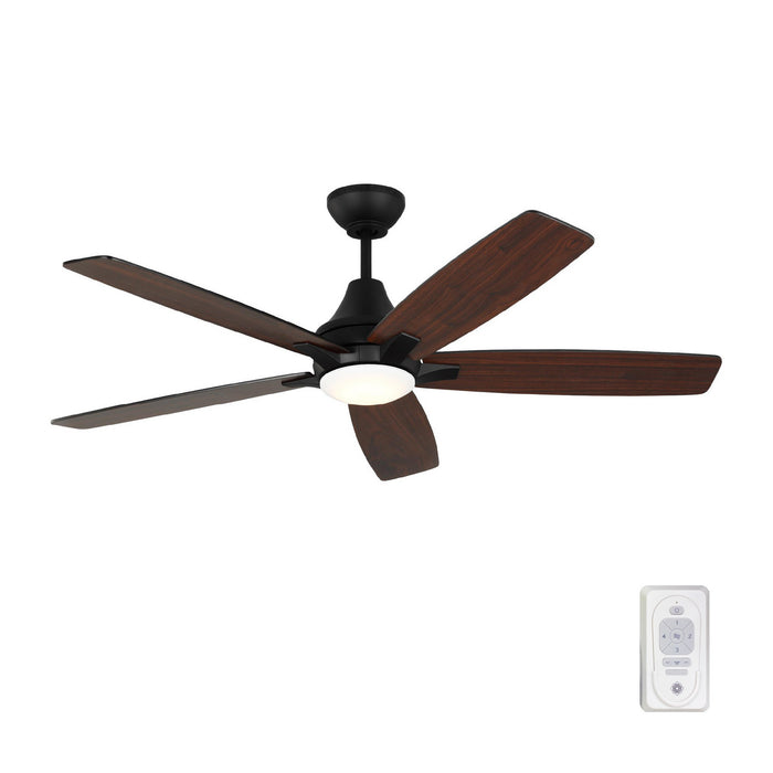 Generation Lighting 5LWDR52MBKD 52" Ceiling Fan, Midnight Black