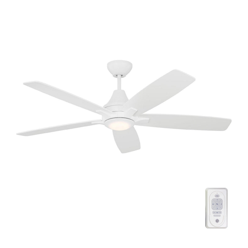 Generation Lighting 5LWDR52RZWD 52" Ceiling Fan, Matte White