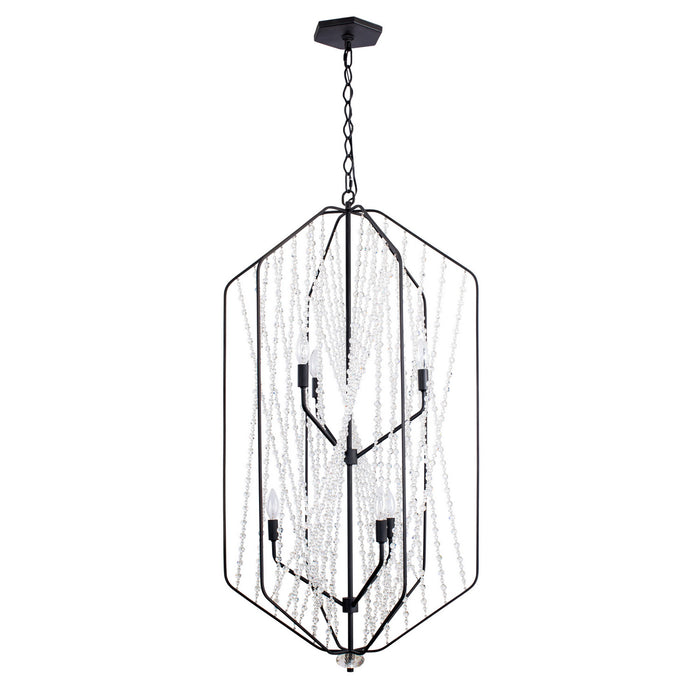 Varaluz 321F06CB Six Light Foyer Pendant, Carbon