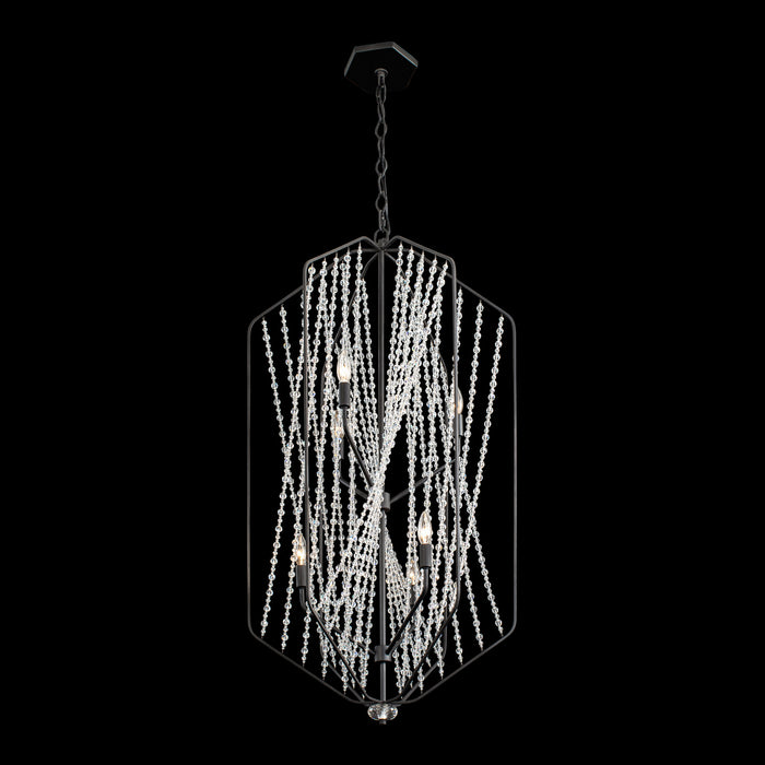 Varaluz 321F06CB Six Light Foyer Pendant, Carbon