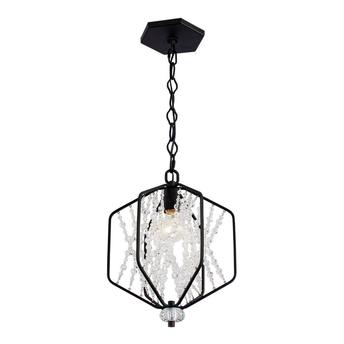 Varaluz 321M01CB One Light Mini Pendant, Carbon
