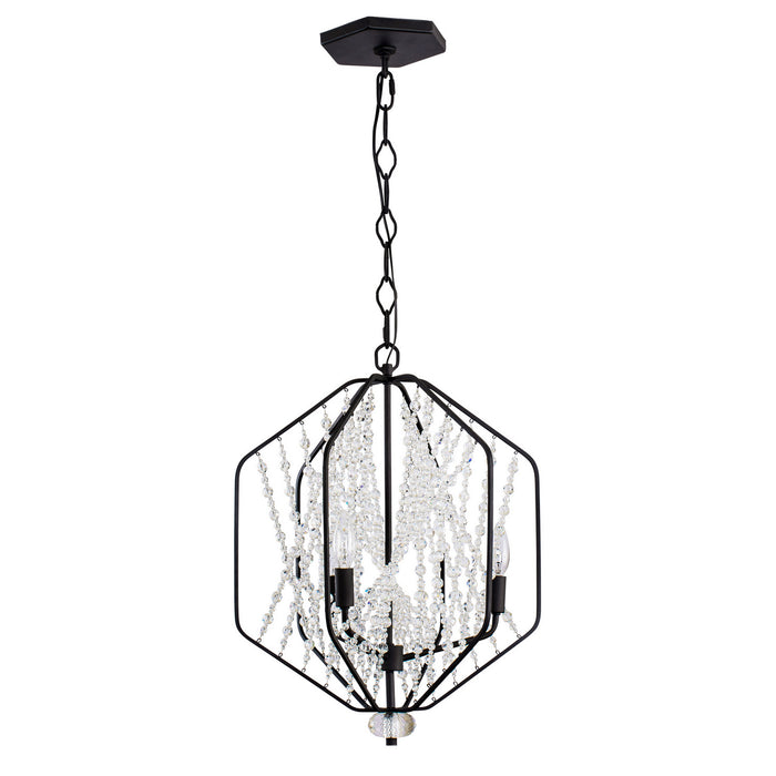 Varaluz 321P03CB Three Light Pendant, Carbon
