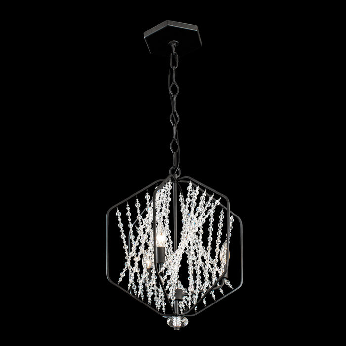 Varaluz 321P03CB Three Light Pendant, Carbon
