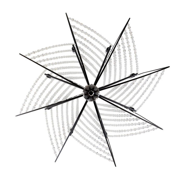 Varaluz 321P08CB Eight Light Pendant, Carbon