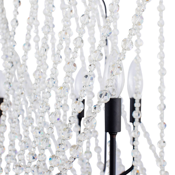 Varaluz 321P08CB Eight Light Pendant, Carbon