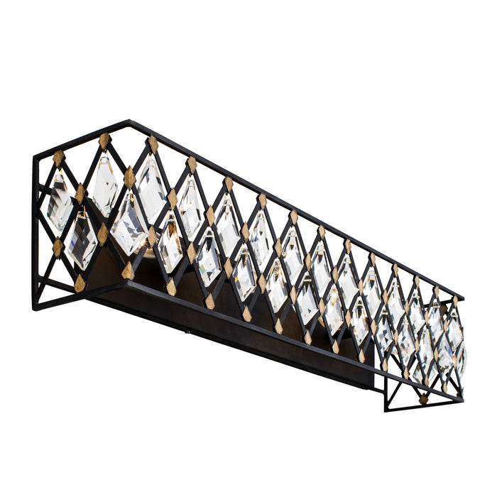 Varaluz 345B04CBHG Four Light Bath, Carbon/Havana Gold