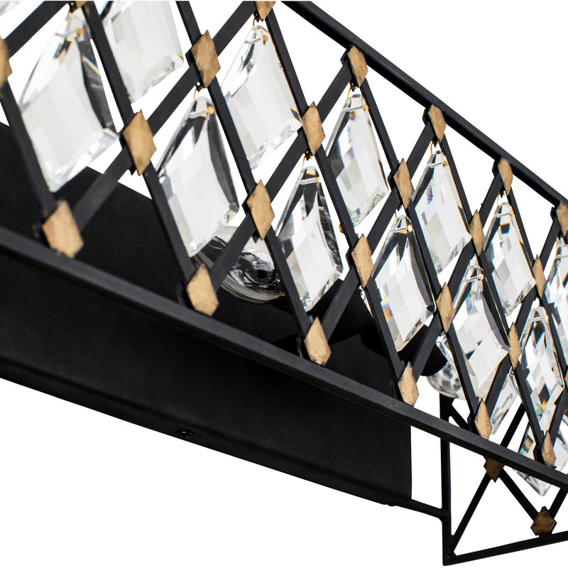Varaluz 345B04CBHG Four Light Bath, Carbon/Havana Gold