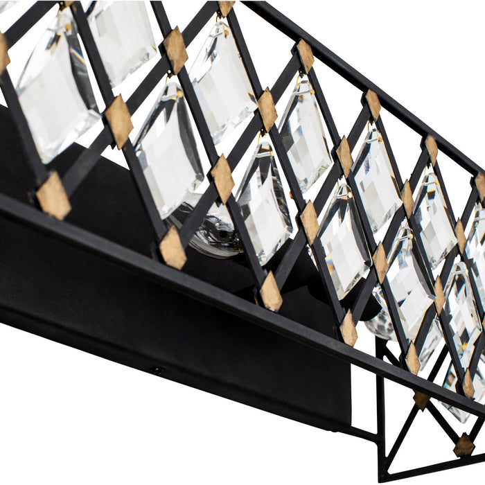 Varaluz 345B04CBHG Four Light Bath, Carbon/Havana Gold
