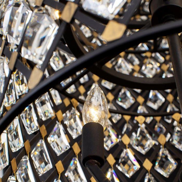 Varaluz 345C21CBHG 21 Light Chandelier, Carbon/Havana Gold