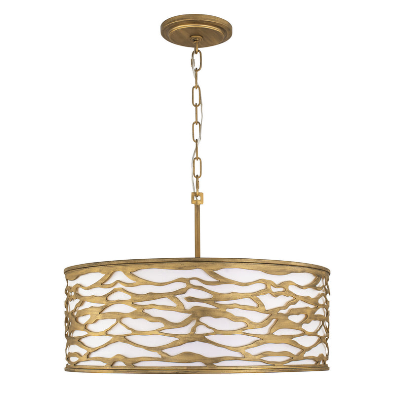 Varaluz 348S05HG Five Light Convertible Semi-Flush/Pendant, Havana Gold