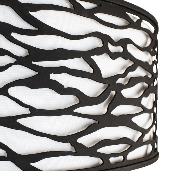 Varaluz 348S06CB Six Light Convertible Semi-Flush/Pendant, Carbon