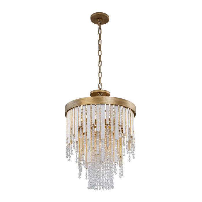 Varaluz 359C04HG Four Light Chandelier, Havana Gold