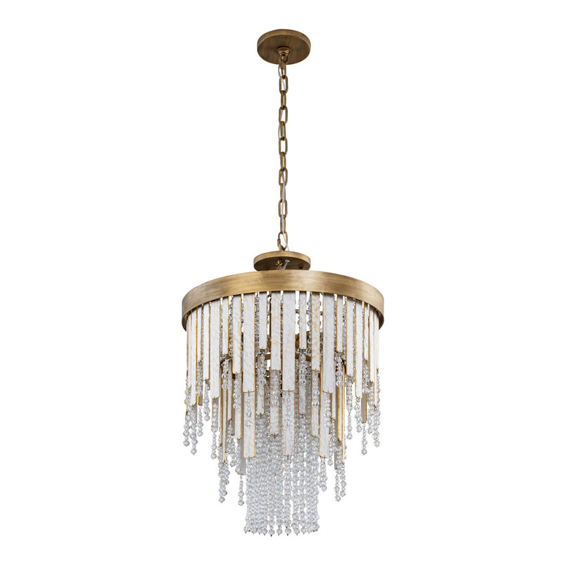 Varaluz 359C04HG Four Light Chandelier, Havana Gold