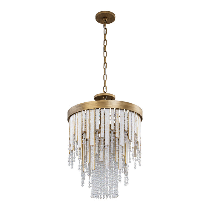 Varaluz 359C04HG Four Light Chandelier, Havana Gold