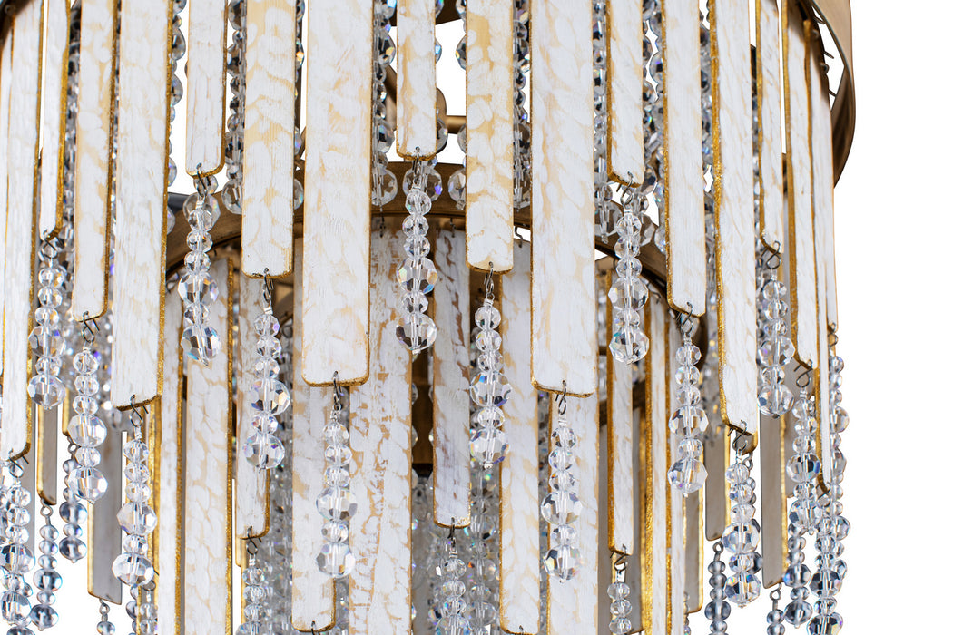 Varaluz 359C04HG Four Light Chandelier, Havana Gold