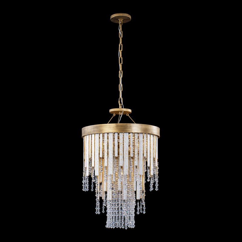 Varaluz 359C04HG Four Light Chandelier, Havana Gold