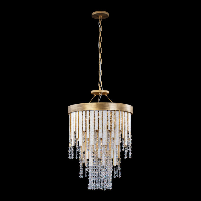 Varaluz 359C04HG Four Light Chandelier, Havana Gold