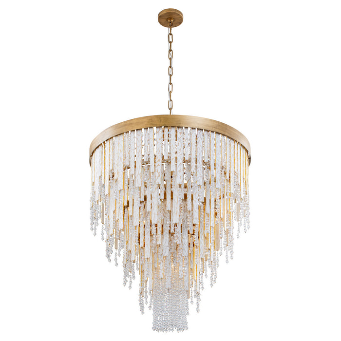Varaluz 359C13HG 13 Light Chandelier, Havana Gold