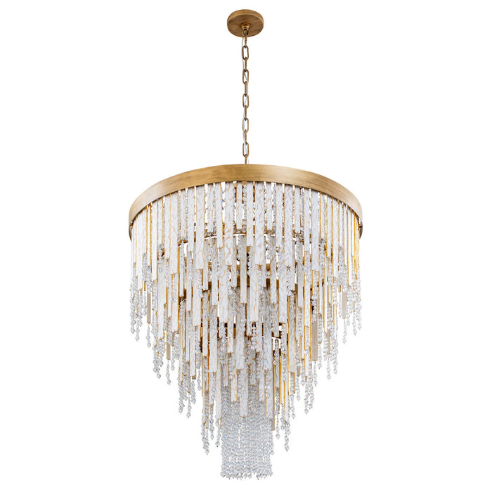 Varaluz 359C13HG 13 Light Chandelier, Havana Gold