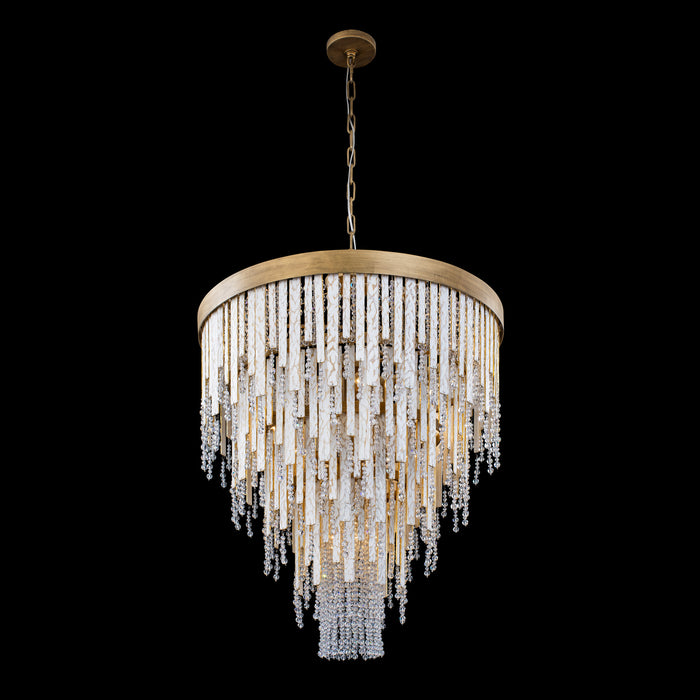 Varaluz 359C13HG 13 Light Chandelier, Havana Gold