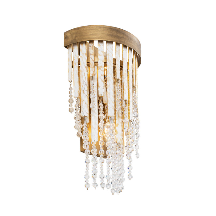 Varaluz 359W02HG Two Light Wall Sconce, Havana Gold