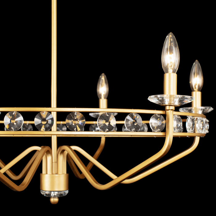 Varaluz 363C06AG Six Light Chandelier, Antique Gold