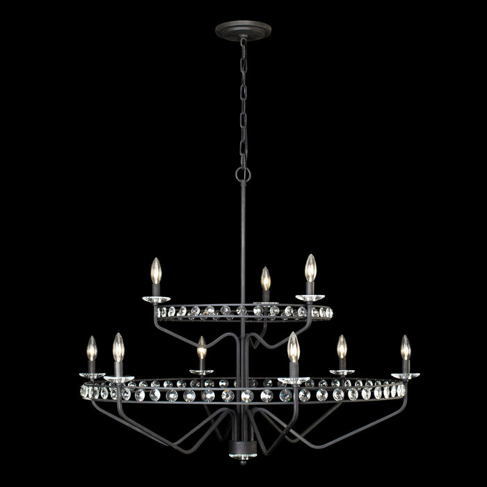 Varaluz 363C09CB Nine Light Chandelier, Carbon