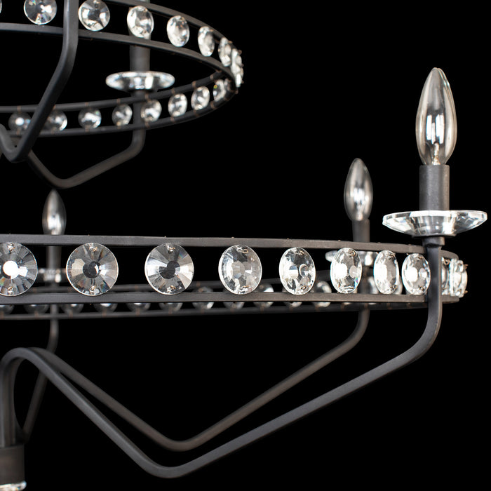 Varaluz 363C09CB Nine Light Chandelier, Carbon