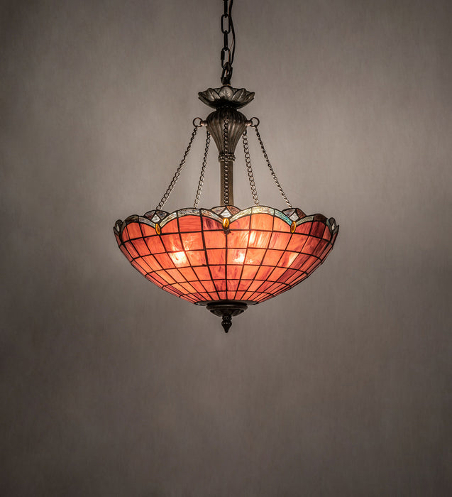 Meyda Tiffany 107796 Three Light Pendant, Antique