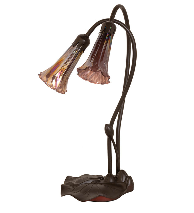 Meyda Tiffany 14099 Two Light Accent Lamp, Mahogany Bronze