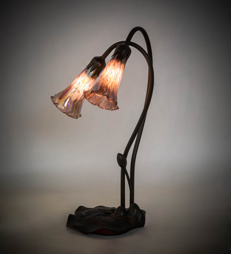 Meyda Tiffany 14099 Two Light Accent Lamp, Mahogany Bronze