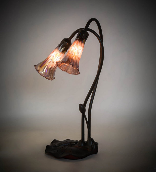 Meyda Tiffany 14099 Two Light Accent Lamp, Mahogany Bronze