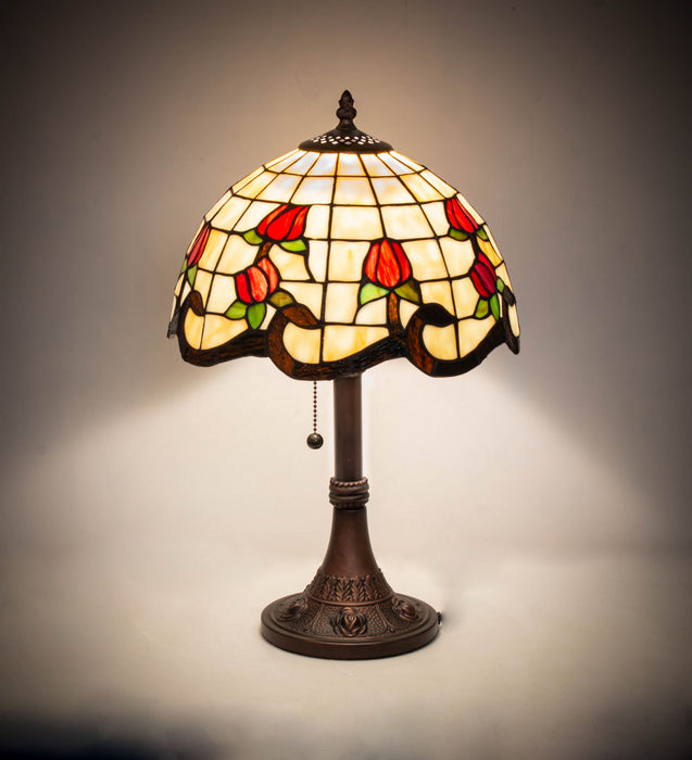 Meyda Tiffany 151293 One Light Table Lamp, Mahogany Bronze