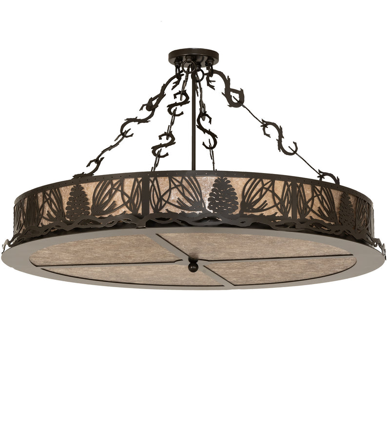 Meyda Tiffany 245571 Four Light Semi-Flushmoun, Timeless Bronze