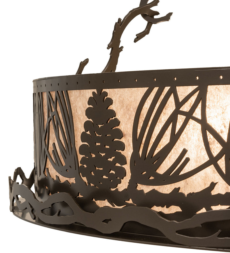 Meyda Tiffany 245571 Four Light Semi-Flushmoun, Timeless Bronze
