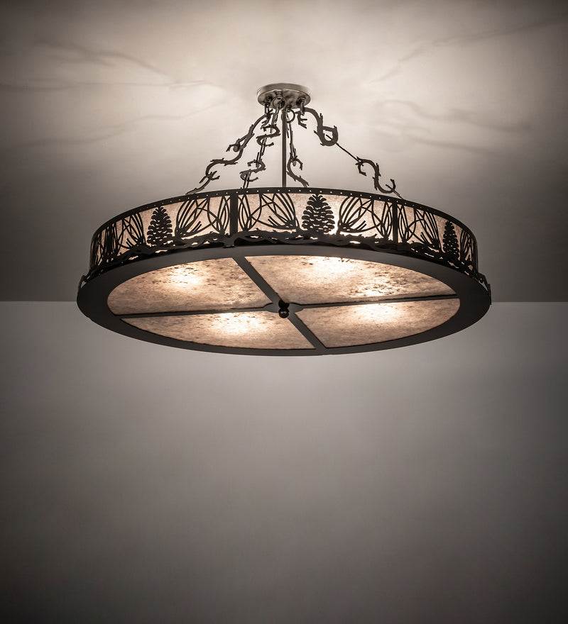Meyda Tiffany 245571 Four Light Semi-Flushmoun, Timeless Bronze