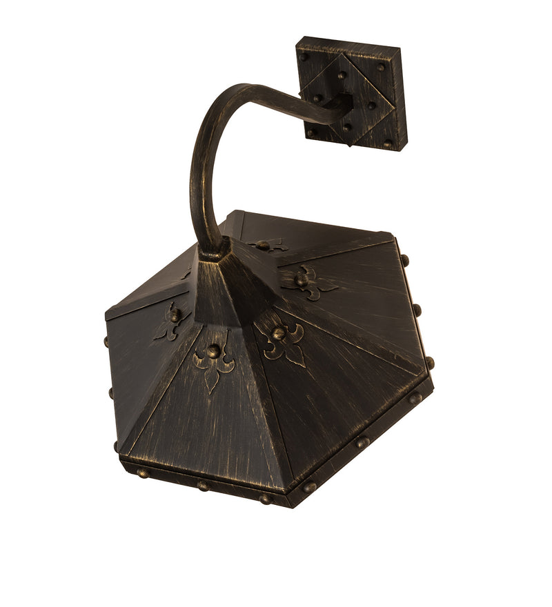 Meyda Tiffany 245752 One Light Wall Sconce, Gold Flemish