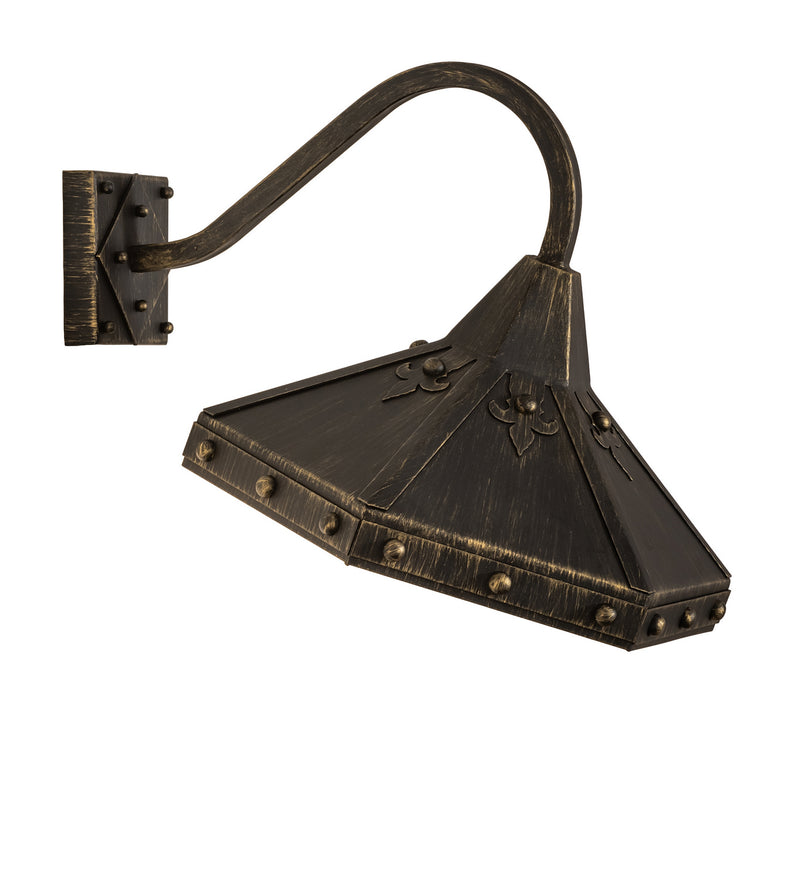 Meyda Tiffany 245752 One Light Wall Sconce, Gold Flemish