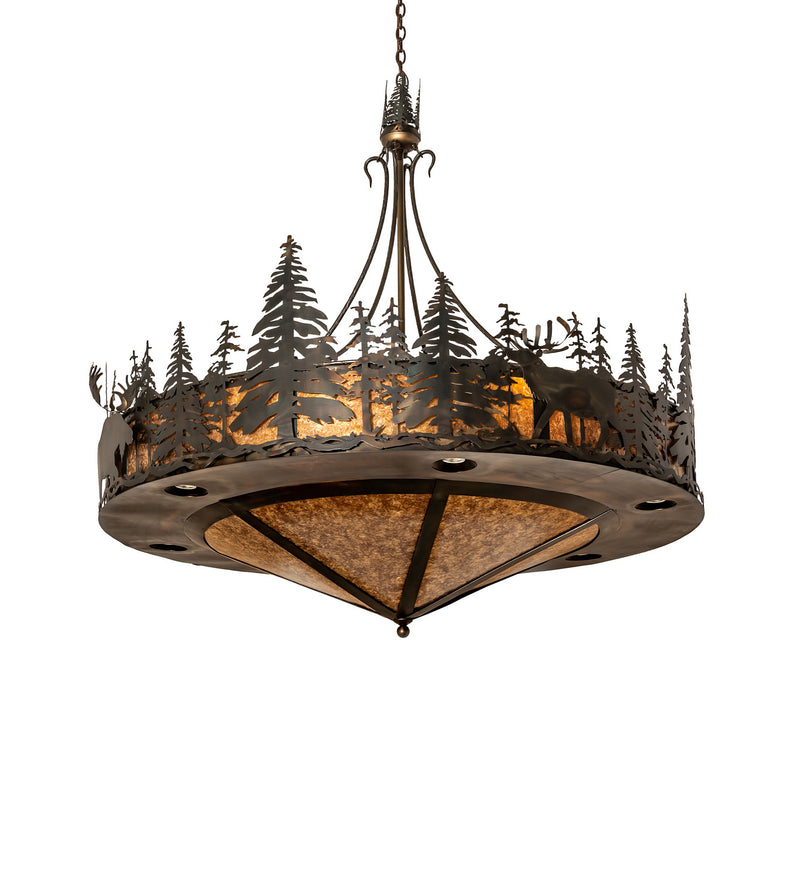 Meyda Tiffany 246510 14 Light Pendant, Amber Mica
