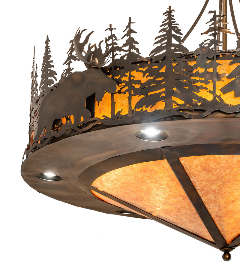 Meyda Tiffany 246510 14 Light Pendant, Amber Mica