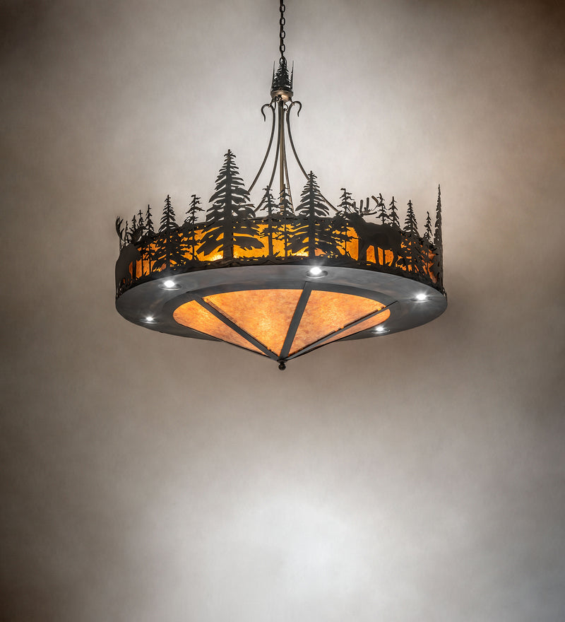 Meyda Tiffany 246510 14 Light Pendant, Amber Mica