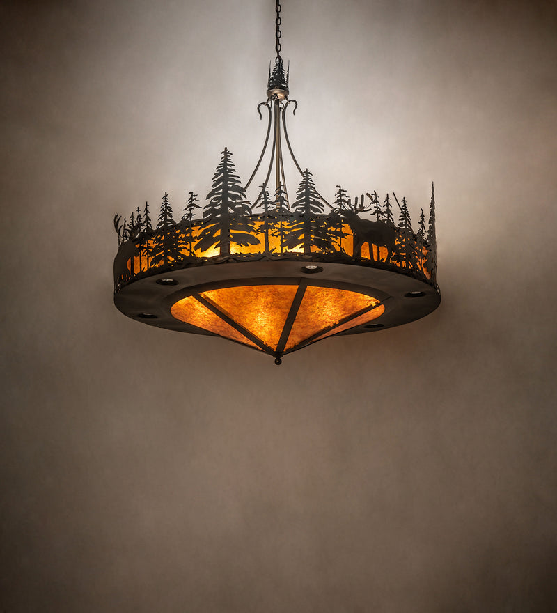 Meyda Tiffany 246510 14 Light Pendant, Amber Mica