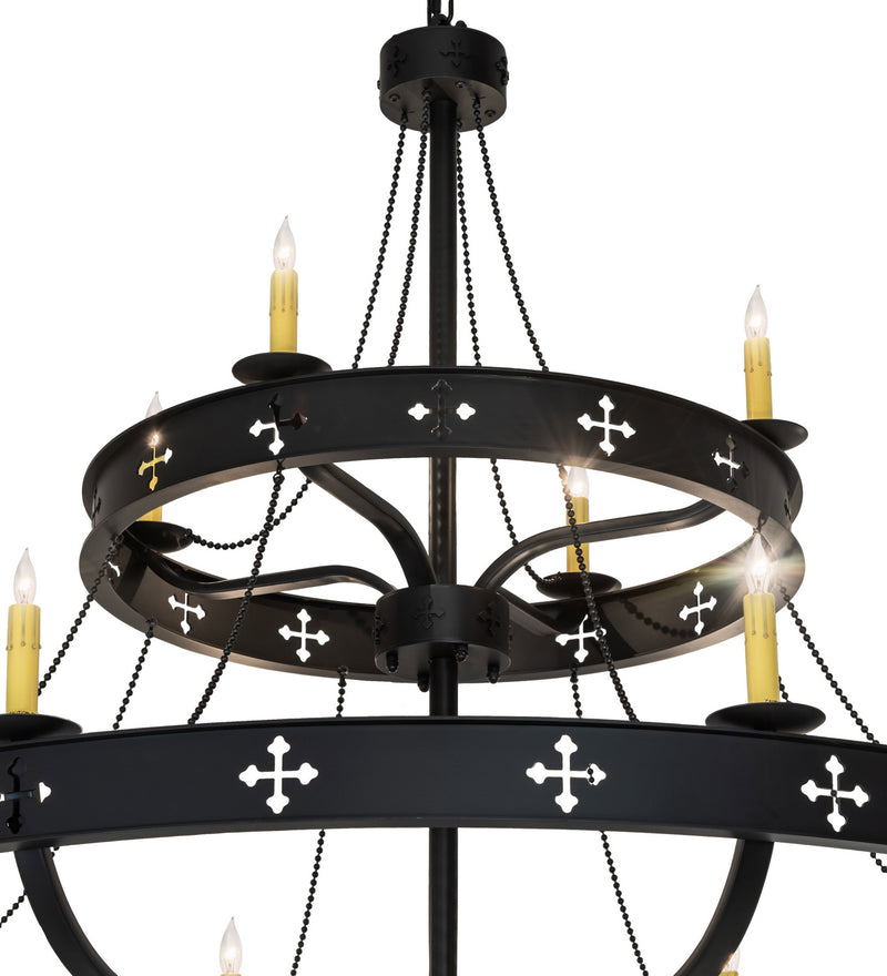 Meyda Tiffany 247188 12 Light Chandelier, Solar Black